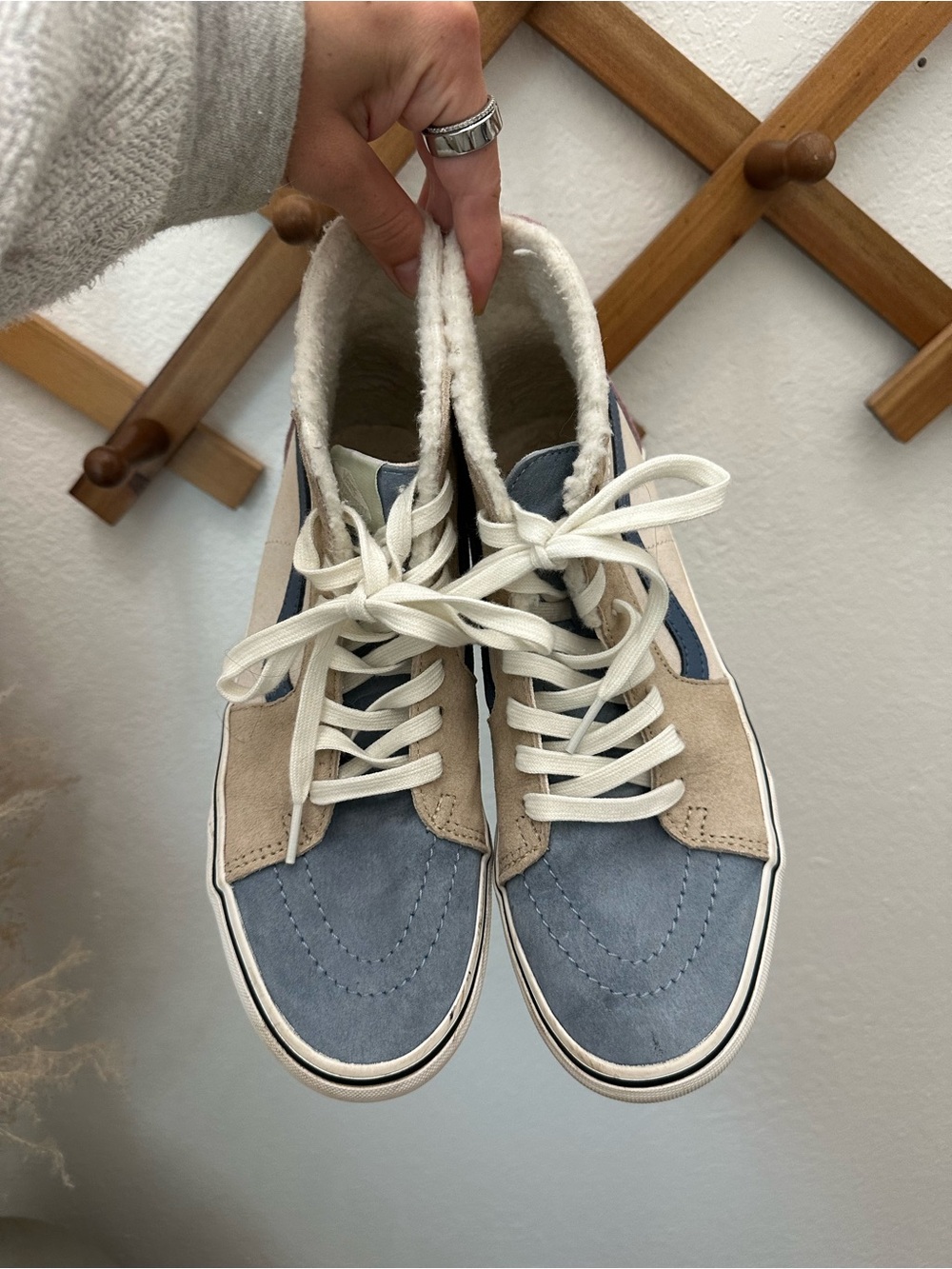 Vans Platform High-Top Suede And Sherpa Sneakers